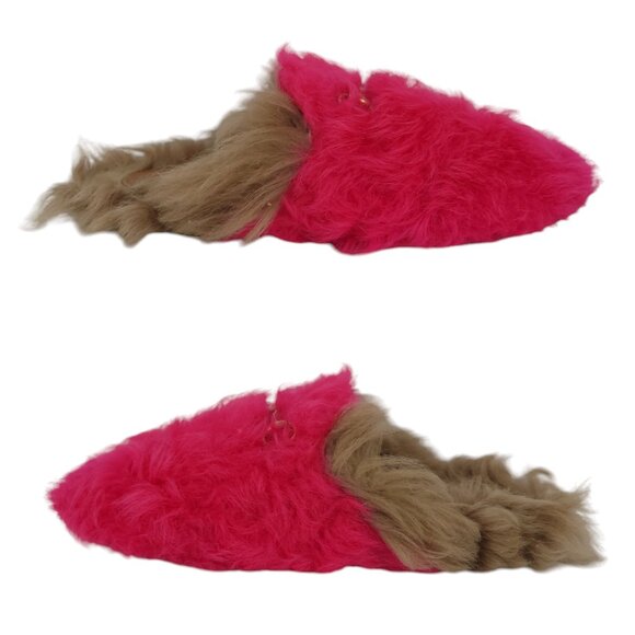 GUCCI Women Princetown Merino Wool Mules Size 37 Raspberry Pink Horsebit Slipper - Picture 4 of 15